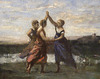 Detail of Young Women of Sparta by Corot in the Brooklyn Museum, March 2010