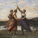 Detail of Young Women of Sparta by Corot in the Brooklyn Museum, March 2010