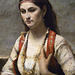 Detail of Young Woman of Albano by Corot in the Brooklyn Museum, March 2010