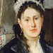 Detail of Madame Boursier and her Daughter by Berthe Morisot in the Brooklyn Museum, March 2010