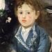 Detail of Madame Boursier and her Daughter by Berthe Morisot in the Brooklyn Museum, March 2010