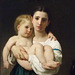 Detail of The Elder Sister by Bouguereau in the Brooklyn Museum, January 2010