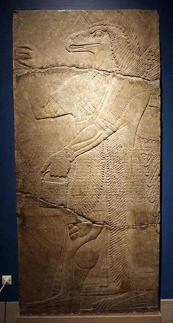 Eagle-Headed Genie Relief in the Brooklyn Museum, August 2007