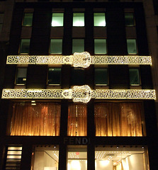 Holiday "Belt" Lights on the Fendi Store on 5th Avenue, December 2007