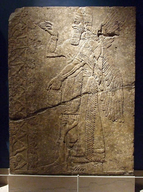 Human-Headed Genie with a Slender Body Relief in the Brooklyn Museum, August 2007