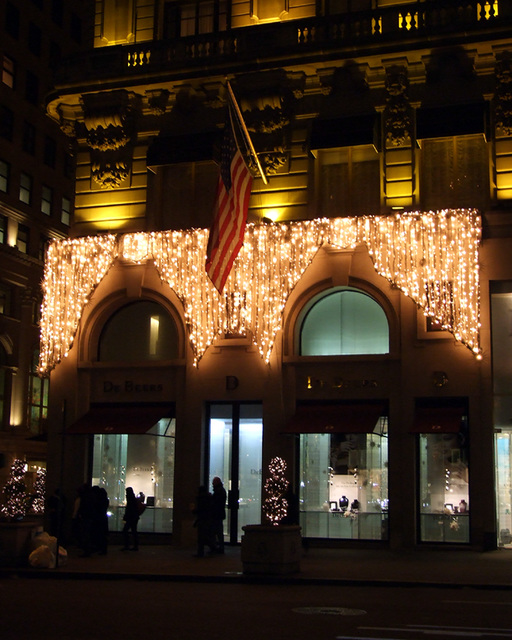 Holiday Lights on the De Beers Store on 5th Avenue, December 2007