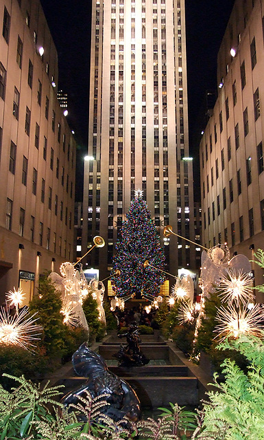 Christmas Tree and Holiday Decorations at Rockefeller Center, January 2008