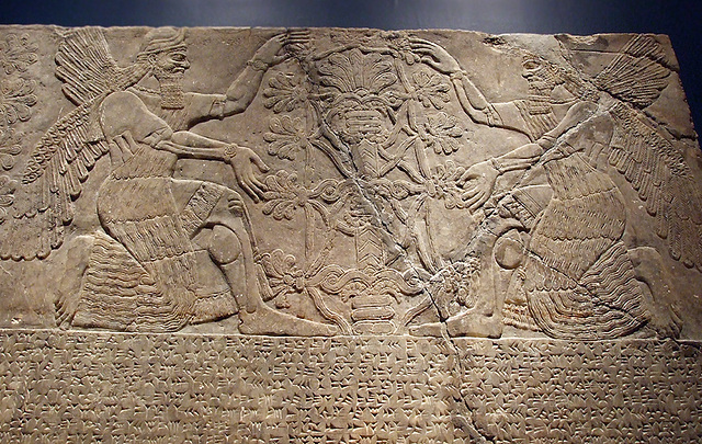 Detail of the Upper Portion of a Relief with Two Registers in the Brooklyn Museum, August 2007