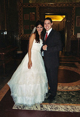 Italian Couple Posing for Wedding Pictures in the Vatican Museum, Dec. 2003