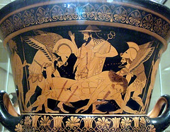 Detail of the Euphronios Krater in the Metropolitan Museum of Art, December 2007