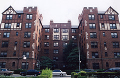 Tudor-Style Apartment Building on Burns St. in Forest Hills, Aug. 2006