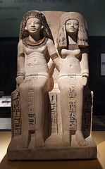 Pair Statue of Nebsen & Nebet-ta in the Brooklyn Museum, January 2010