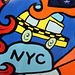 Detail of A Day in the Big Apple by Billy in Sony Plaza, March 2008