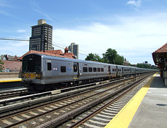 Approaching Train in the Forest Hills Long Island Railroad Station, July 2007
