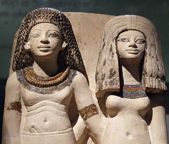 Detail of the Pair Statue of Nebsen & Nebet-ta in the Brooklyn Museum, January 2010