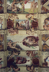 Ceiling in the Sistine Chapel, Dec. 2003