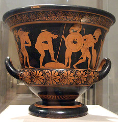 View of the back of the Euphronios Krater in the Metropolitan Museum of Art, Sept. 2007