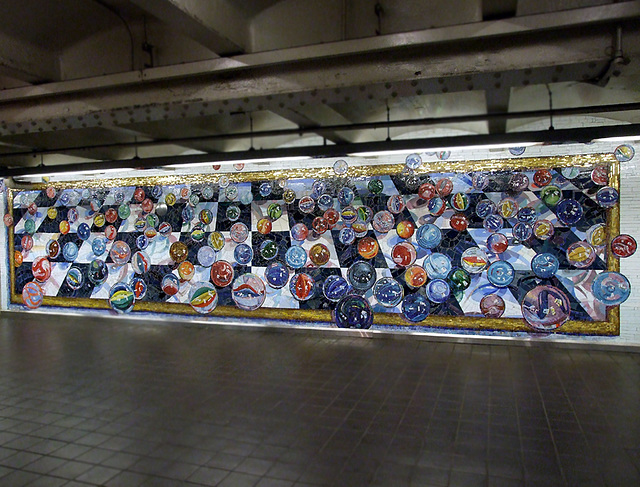 Losing my Marbles by Lisa Dinhofer in the 42nd Street Subway Station, December 2010