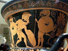 Detail of the Euphronios Krater in the Metropolitan Museum of Art, December 2007