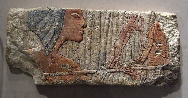 Princess Strumming a Lute Relief in the Brooklyn Museum, January 2010