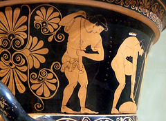 Detail of the Euphronios Krater in the Metropolitan Museum of Art, December 2007