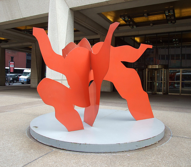 Red Flying Group by Ann Gillen on Third Avenue and 54th Street in New York City, March 2011