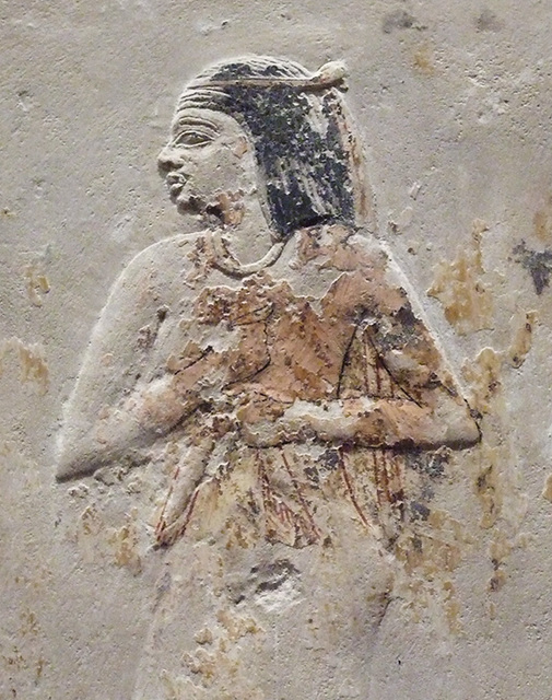 Detail of the Relief of Mourning Women in the Brooklyn Museum, March 2010