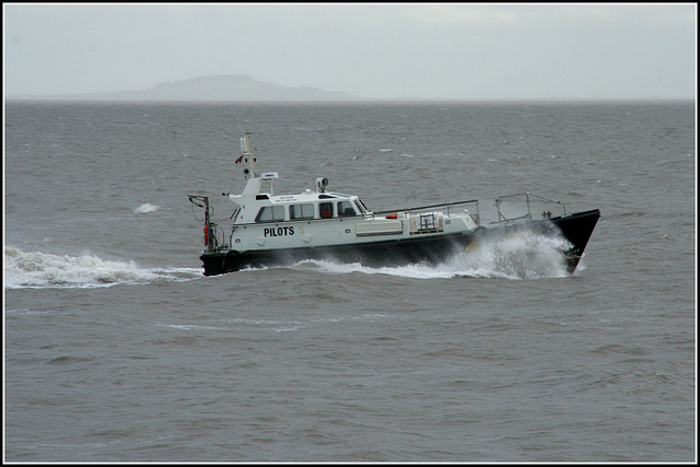 Pilot boat departs