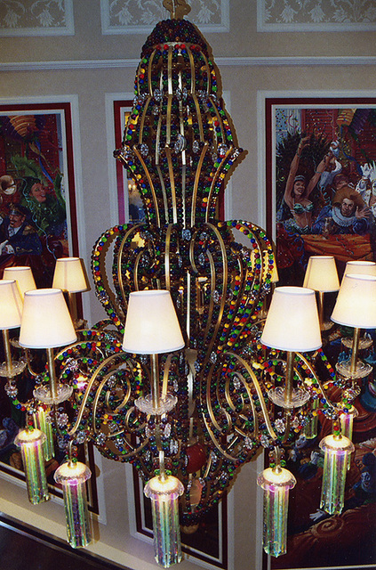 Mardi Gras Chandelier in the Showboat Hotel and Casino in Atlantic City, Aug. 2006