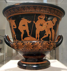 View of the back of the Euphronios Krater in the Metropolitan Museum of Art, Sept. 2007