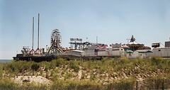 Beach & the Steel (Amusement) Pier From the Boardwalk in Atlantic City, Aug. 2006