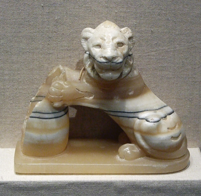 Lion and Ointment Jar in the Brooklyn Museum, March 2010
