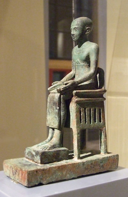 Statuette of Imhotep in the Brooklyn Museum, March 2010