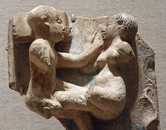 Detail of the Relief of a Copulating Couple in the Brooklyn Museum, March 2010