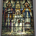 Religion Enthroned Stained Glass Window in the Brooklyn Museum, August 2007