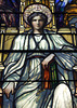 Detail of Religion Enthroned Stained Glass Window in the Brooklyn Museum, August 2007