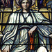 Detail of Religion Enthroned Stained Glass Window in the Brooklyn Museum, August 2007