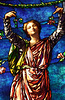 Detail of Hospitalitas Stained Glass Window in the Brooklyn Museum, August 2007