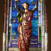 Hospitalitas Stained Glass Window in the Brooklyn Museum, August 2007