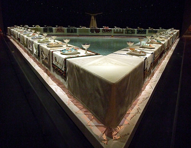 The Dinner Party by Judy Chicago in the Brooklyn Museum, August 2007