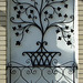 Detail of the Wrought Iron on the Facade of the Fox Funeral Home on Metropolitan Avenue in Forest Hills, July 2007