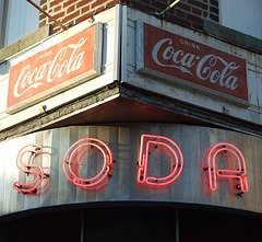 Sign on Eddie's Sweet Shop on Metropolitan Avenue in Forest Hills, January 2008