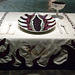 Setting for Kali in the Dinner Party by Judy Chicago in the Brooklyn Museum, August 2007