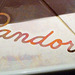 "Pandora" Name on a Tile in the Dinner Party by Judy Chicago in the Brooklyn Museum, August 2007