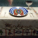 Setting for Hatshepsut in the Dinner Party by Judy Chicago in the Brooklyn Museum, August 2007