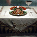 Setting for Judith in the Dinner Party by Judy Chicago in the Brooklyn Museum, August 2007