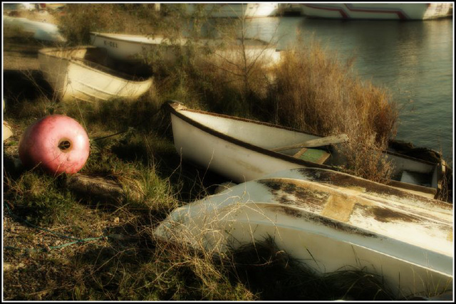 Dinghy's ashore