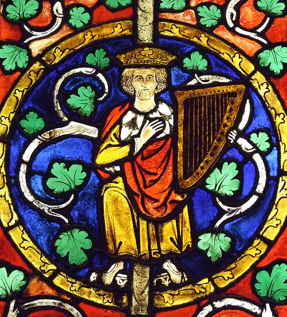 Tree of Jesse Window: Detail of King David in the Metropolitan Museum of Art, January 2011