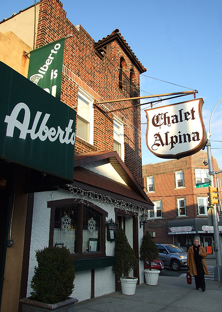 Alberto & Chalet Alpina Restaurants on Metropolitan Avenue in Forest Hills, January 2008