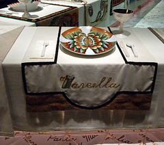 Setting for Marcella in the Dinner Party by Judy Chicago in the Brooklyn Museum, August 2007